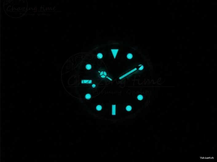 40mm 5GF Best Green Dial White Edition Submariner Strap White Ceramic Rubber SA3135 on 0209